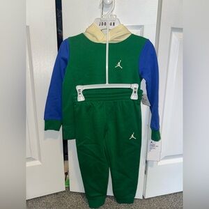 Kids Green and Blue Tracksuit Set